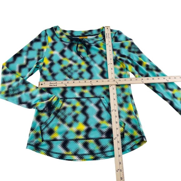 Ruby Rd. XS Long-Sleeve Geometric Print Womens Top - Picture 3 of 5